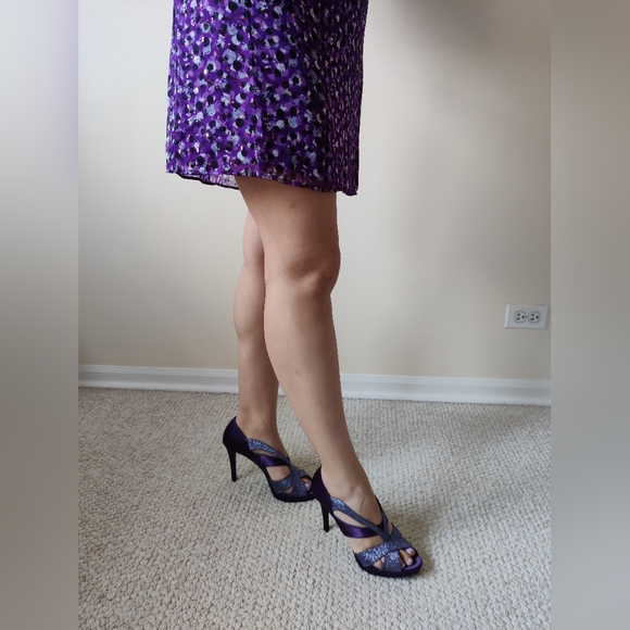 Fioni Night Purple Sparkly Heels - Picture 9 of 10